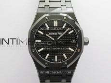 Royal Oak 41mm 15500 Black Ceramic ZF Free Sprung 1:1 Black Textured Dial On Black Ceramic Bracelet Super Clone A4302