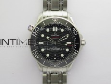 Seamaster Diver 300M Black Ceramic Bezel Free Sprung ORF 1:1 Black Dial On SS Bracelet Asian Super Clone 8800