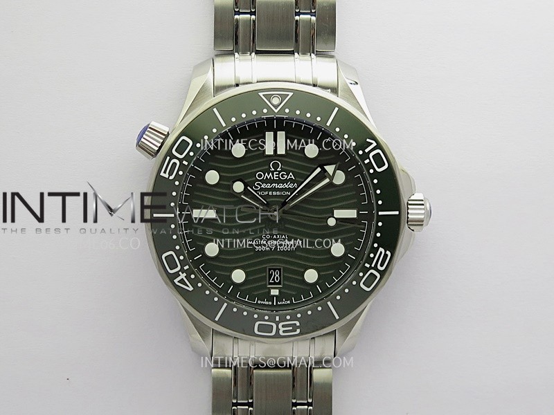Seamaster Diver 300M Green Ceramic Bezel (Free Sprung) ORF 1:1 Green Dial On SS Bracelet Asian Super Clone 8800