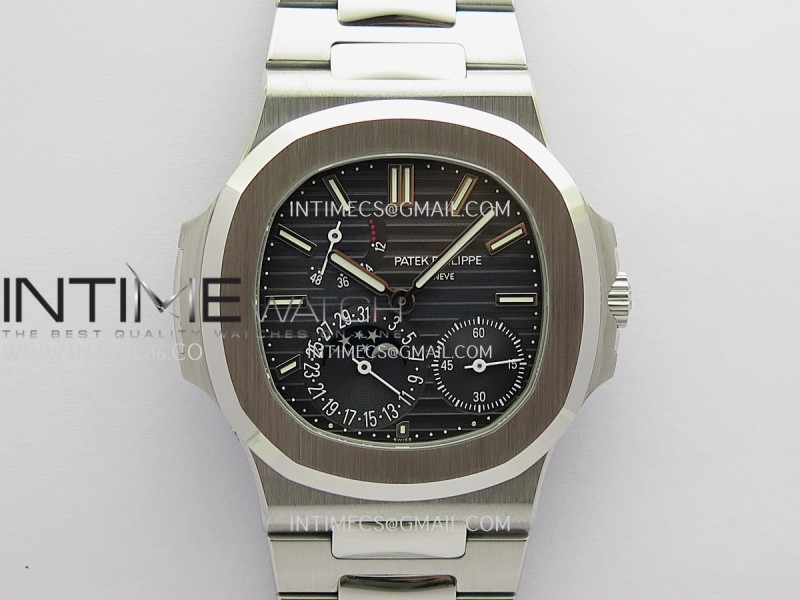 Nautilus 5712-1A 001 Free Sprung SS Umi 1:1 Best Edition Blue Dial on SS Bracelet PPF240 (Free tool)