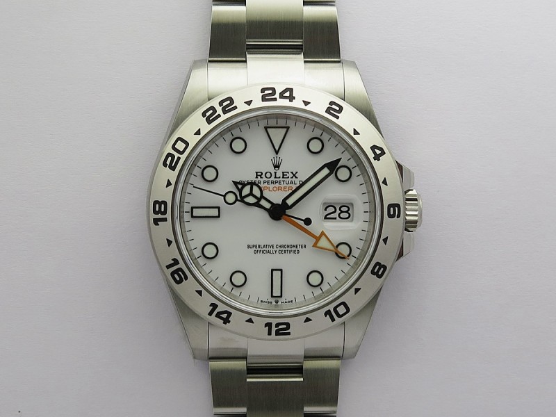 Explorer II 42mm 226570 904L SS ERF 1:1 Best Edition White Dial on Bracelet SH3285 CHS (Free Sprung)