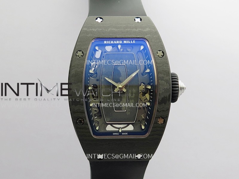 RM07 Black NTPT ZF Best Edition Carbon Skeleton Dial On Black Rubber Strap Asian CRMA2 Clone