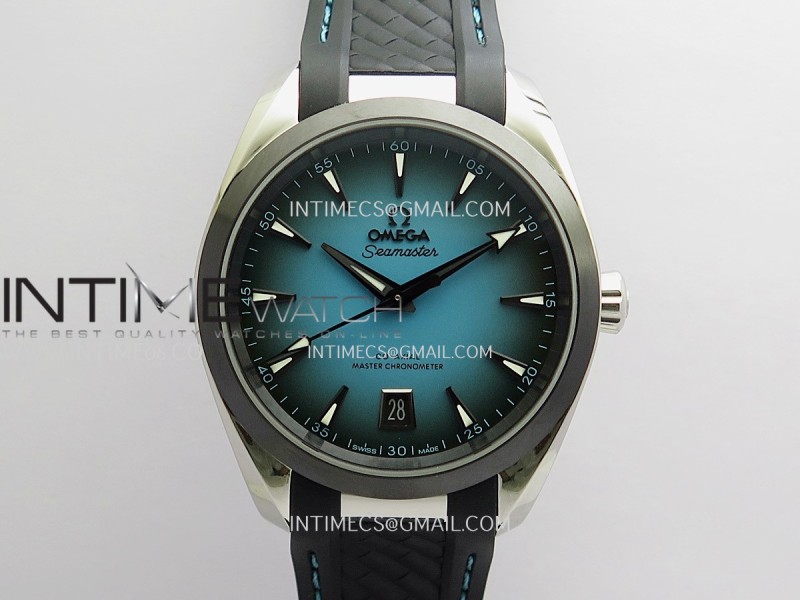 Aqua Terra 150M Master 38mm SS VSF 1:1 Best Edition Blue Ombre Dial On Rubber Strap Super Clone A8900