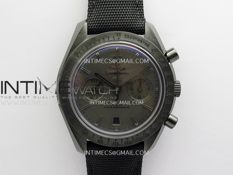 Speedmaster "Dark Side of The Moon" Real Ceramic V2 N1F 1:1 Vintage Black Dial On Black Nylon Strap A9300