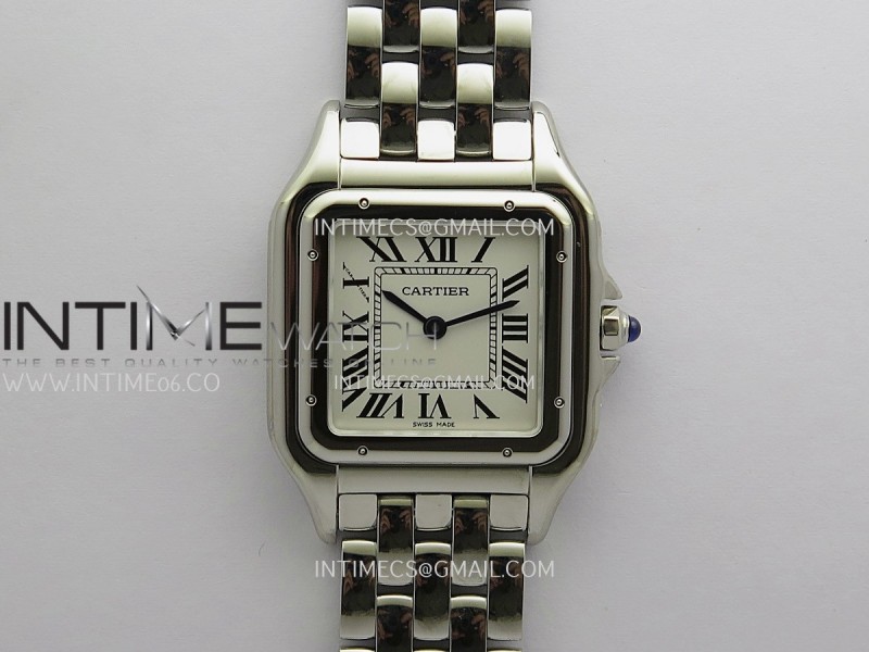 Panthère Secrete Ladies 31mm SS 8848F 1:1 Best Edition White Dial On SS Bracelet Ronda Quartz