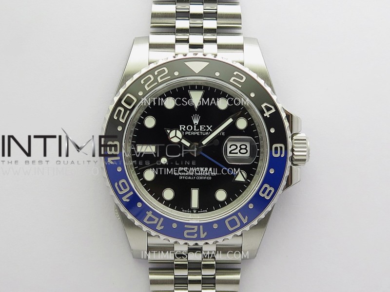GMT-Master II 126710 BLNR Black/Blue V4 904L SS VSF 1:1 Black Dial On Jubilee Bracelet DD3285 CHS (Free Sprung Look)