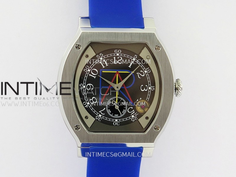 F.P.Journe Elegante SS 3EF Best Edition Black Dial On Blue Rubber Strap Quartz