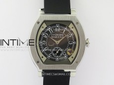 F.P.Journe Elegante SS 3EF Best Edition Black Dial On Black Rubber Strap Quartz