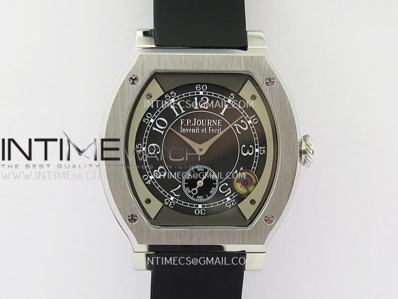 F.P.Journe Elegante SS 3EF Best Edition Black Dial On Black Rubber Strap Quartz