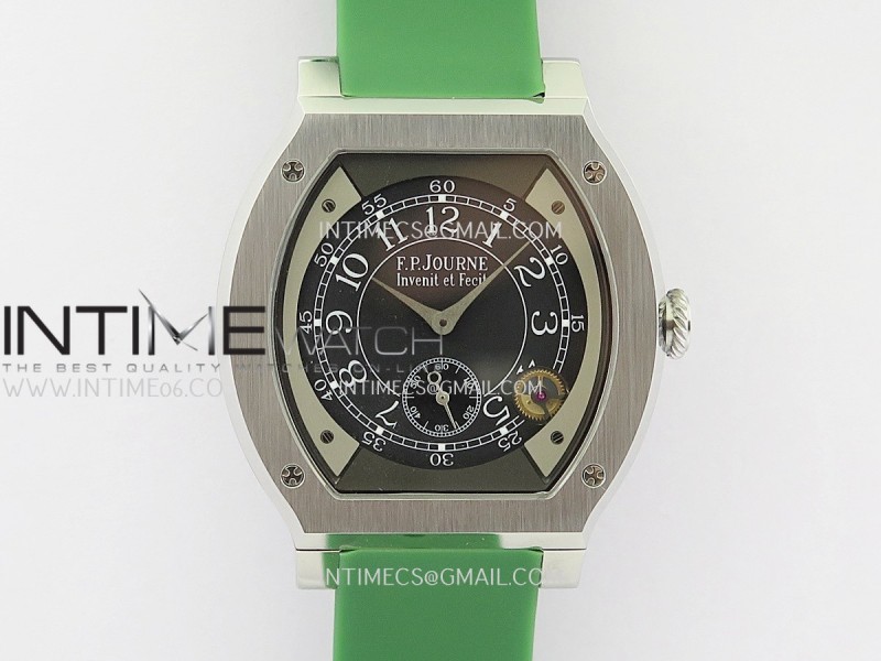 F.P.Journe Elegante SS 3EF Best Edition Black Dial On Light Green Rubber Strap Quartz