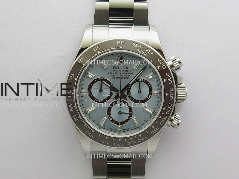 Daytona 126506 Gain Weight 3WF 1:1 Ice Blue Dial T Diamond Marker On SS Bracelet JH4131 (Free Sprung)