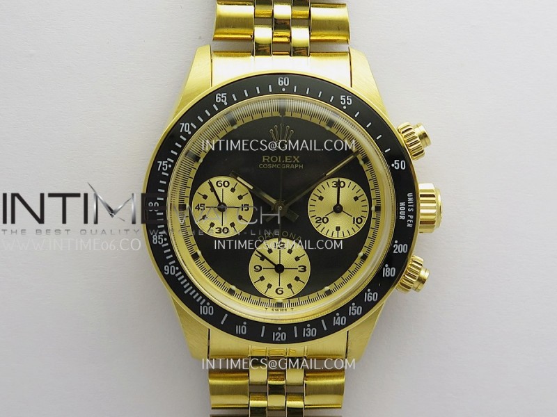 Daytona 6239 Cosmograph YG MSF Best Edition Black Dial Gold Subdials On YG Jubilee Bracelet Venus 75