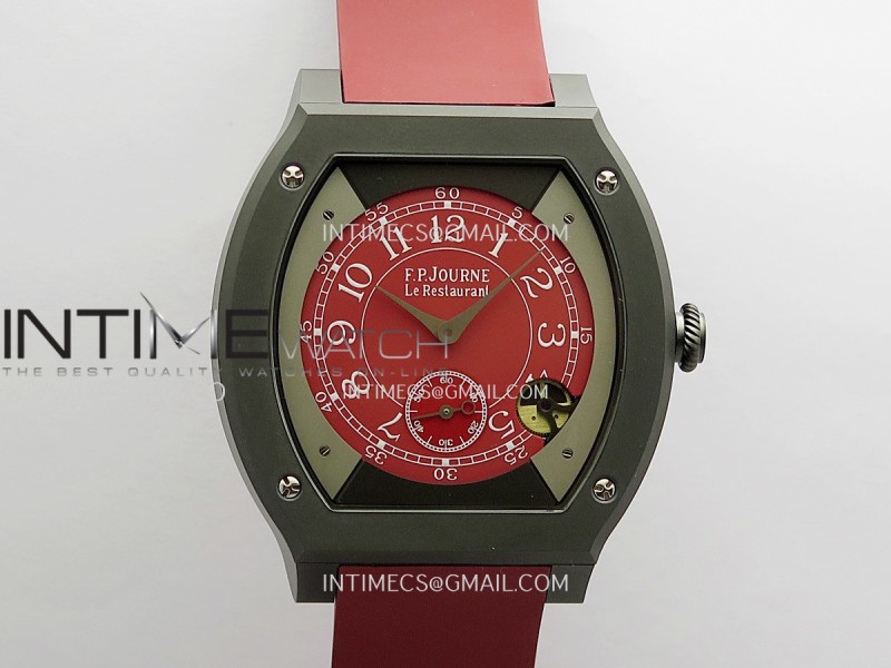 F.P.Journe Elegante PVD AVF Best Edition Red Dial On Red Rubber Strap Quartz