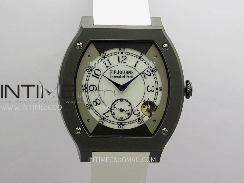 F.P.Journe Elegante PVD AVF Best Edition White Dial On White Rubber Strap Quartz
