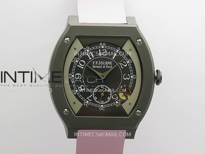 F.P.Journe Elegante PVD AVF Best Edition Black Dial On Pink Rubber Strap Quartz