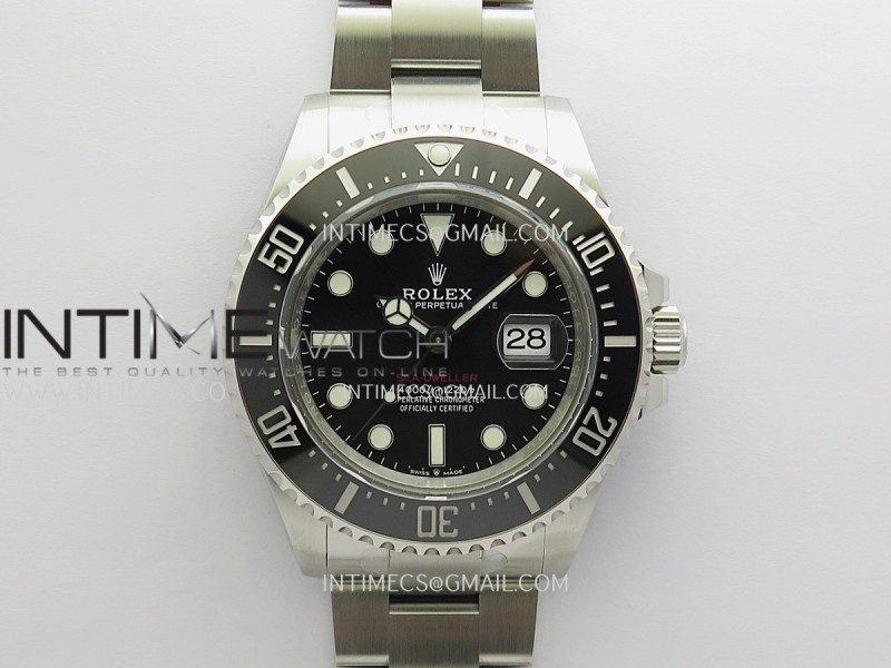 Sea-Dweller 126600 904L SS VSF 1:1 Best Edition Black Dial On 904L SS Bracelet DD3235 (Free Sprung Look)