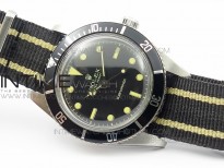 Vintage 1680 Submariner No Date SS On Nylon Strap A2836/A21J