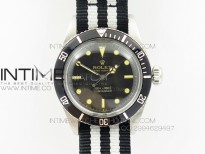 Vintage Submariner No Date 200m 660ft SS On Nylon Strap A2836/A21J