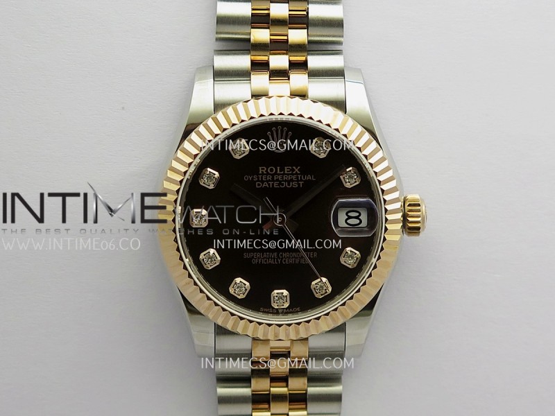 DateJust 31mm SS/RG XRF Best Edition Brown Dial Diamond Marker On SS/RG Jubilee Bracelet A2236