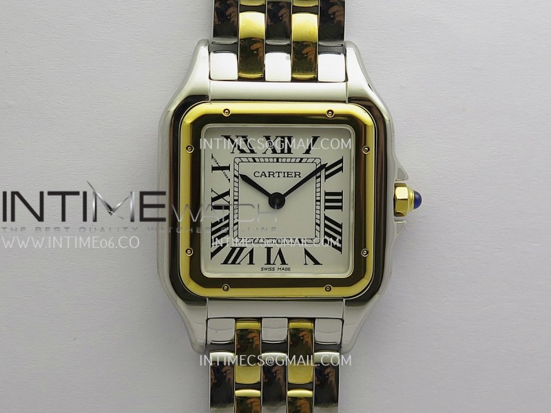 Panthère Secrete Ladies 31mm SS/YG 8848F 1:1 Best Edition White Dial On SS/YG Bracelet Ronda Quartz