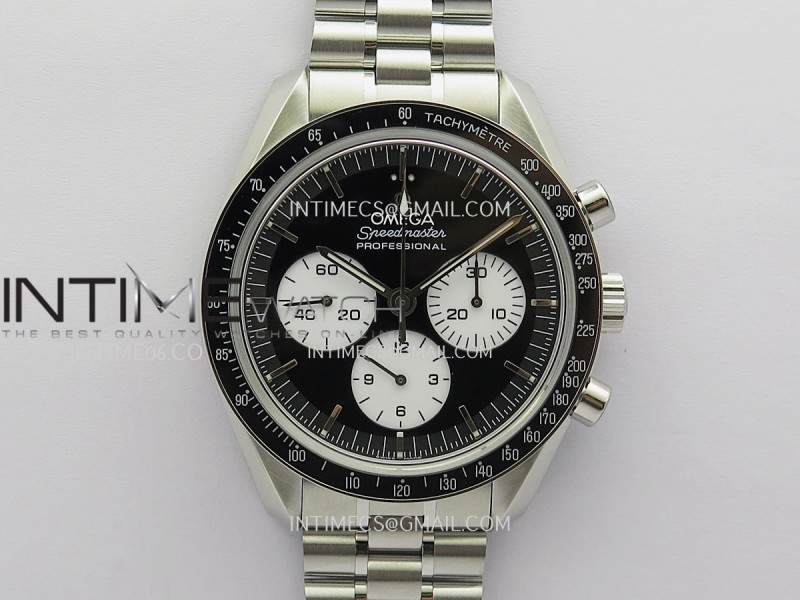 Speedmaster Professional 42mm SS SMF 1:1 Best Edition Black Dial White Subdial On SS Bracelet A3861