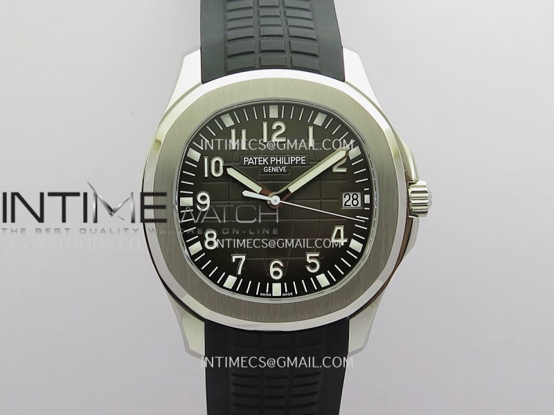Aquanaut 5167 SS Real Super Clone PPF 1:1 Best Edition Gray Dial On Black Rubber Strap JH330