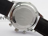 Portuguese IW371445 ZF V2 1:1 Best Edition SS White Dial RG Markers on Brown Leather Strap A79350 (Slim Movement)