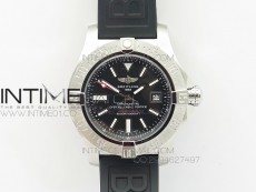 Seawolf SS 1:1 Best Edition SuperLumed Black Dial Sticks Markers on Rubber A2824(Super Thick Crystal)