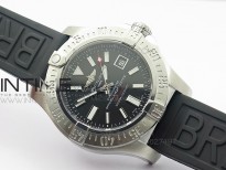 Seawolf SS 1:1 Best Edition SuperLumed Black Dial Sticks Markers on Rubber A2824(Super Thick Crystal)