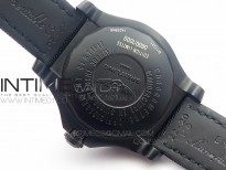 Seawolf DLC Best Edition SuperLumed Black Dial on Leather Strap A2836(Super Thick Crystal)