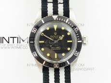 Vintage Submariner No Date 200m 660ft SS On Nylon Strap A2836/A21J