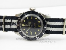 Vintage Submariner No Date 200m 660ft SS On Nylon Strap A2836/A21J