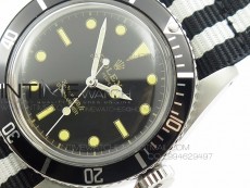 Vintage Submariner No Date 200m 660ft SS On Nylon Strap A2836/A21J