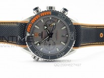 Planet Ocean Master Chronometer Chrono SS OM 1:1 Best Edition Gray Dial on Nylon Strap A9900