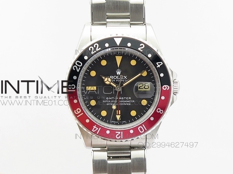 GMT-Master 16750 SS BP Best Black/Red Bezel Vintage Marker A2836
