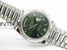 DayDate 40mm BP Best 228206SS Green dial Roman on SS Bracelet ETA2836
