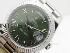DayDate 40mm BP Best 228206SS Green dial Roman on SS Bracelet ETA2836
