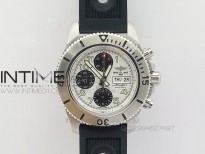 SuperOcan SteelFish SS White Dial on Black Rubber Strap A7750