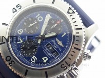 SuperOcan SteelFish SS Blue Dial on Blue Rubber Strap A7750