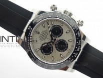 Daytona SS BP best Version Silver Dial Black subdial On Rubber Strap A7750@6 to 4130