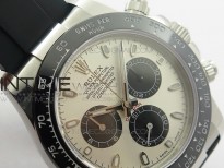 Daytona SS BP best Version Silver Dial Black subdial On Rubber Strap A7750@6 to 4130