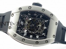 RM022 SS Skeleton Dial on Black Rubber Strap MIYOTA 9015