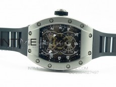 RM022 SS Skeleton Dial on Black Rubber Strap MIYOTA 9015