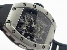 RM022 SS Skeleton Dial on Black Rubber Strap MIYOTA 9015