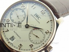 PORTUGUESE REAL PR IW500701 ZF 1:1 BEST EDITION ON BROWN LEATHER STRAP A52010 V3