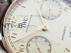 PORTUGUESE REAL PR IW500701 ZF 1:1 BEST EDITION ON BROWN LEATHER STRAP A52010 V3