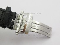 Excalibur RDDBEX0495 SS Black Dial on Black Leather Strap