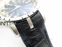 Excalibur RDDBEX0495 SS Black Dial on Black Leather Strap