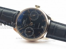 PORTUGUESE REAL PR IW500115 ZF 1:1 BEST EDITION ON BLACK LEATHER STRAP A52010 V3