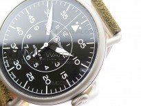 BR WW1-92 Satin-polished steel Case 1:1 Best Edition Black Dial White Markers on Leather Strap MIYOTA 9015